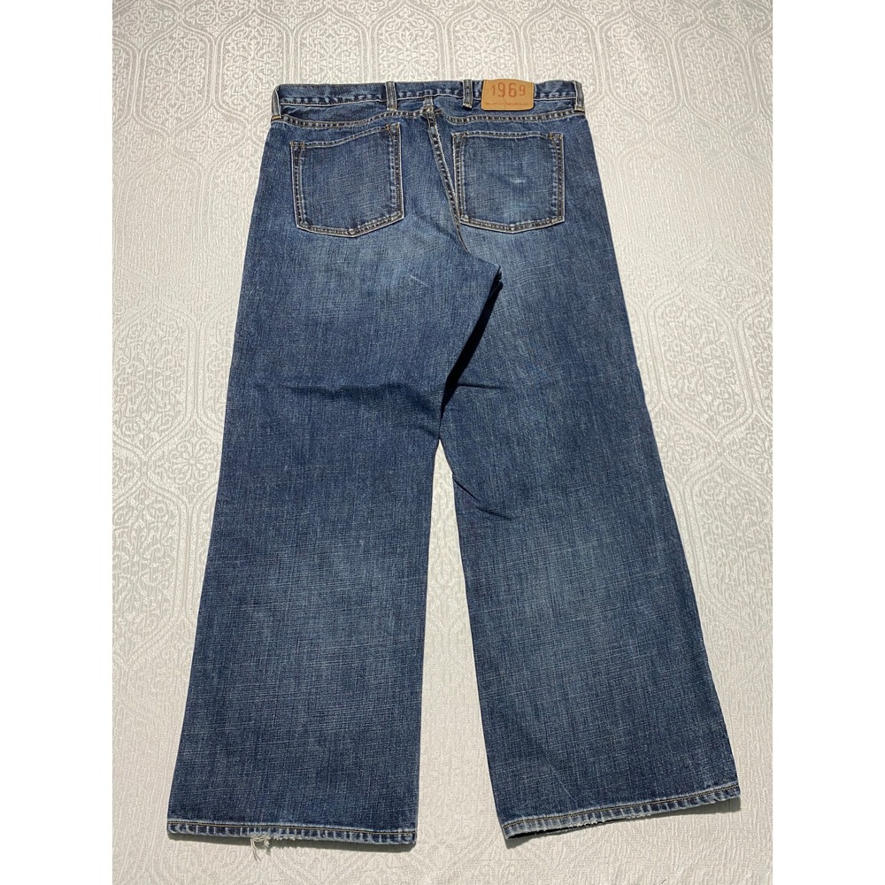 Gap 1969 Loose Fit Mens Blue Denim Jeans 36x30 Baggy Wide Leg Medium Wash 54023 - Picture 3 of 10